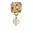 Pandora Anhänger - 750460D mit Diamant 0.02 ct (Karat) w/vs aus 14 Karat Gold mit weißer Perle