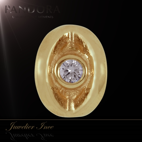 Pandora Element aus Gold, klarer Zirkonia, 750215CZ