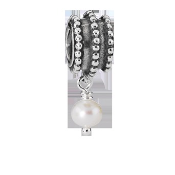 Pandora Anhänger - Weiße Perle. Element aus Sterling Silber.790132P