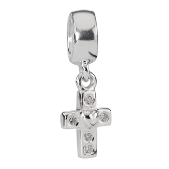Pandora Anhänger - Kreuz aus klarem Zirkonia. Element aus Sterling Silber.790355CZ