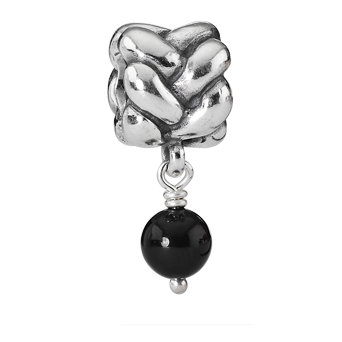 Pandora Anhänger - Stein aus Onyx. Element aus Sterling Silber.790388O