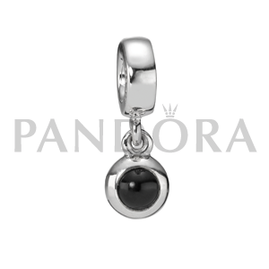 Pandora Anhänger - Stein aus Onyx. Element aus Sterling Silber.790537O
