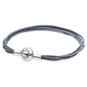 Pandora Textil Armband , grau, mit Silber 590715CGY
