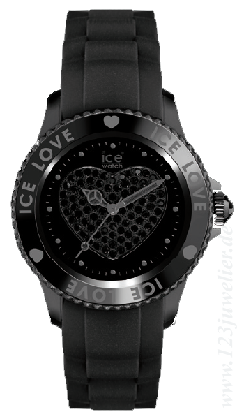 Ice Watch, Ice-Love, schwarz, mit Swarovski Elementen, LO.BK.0.S.10