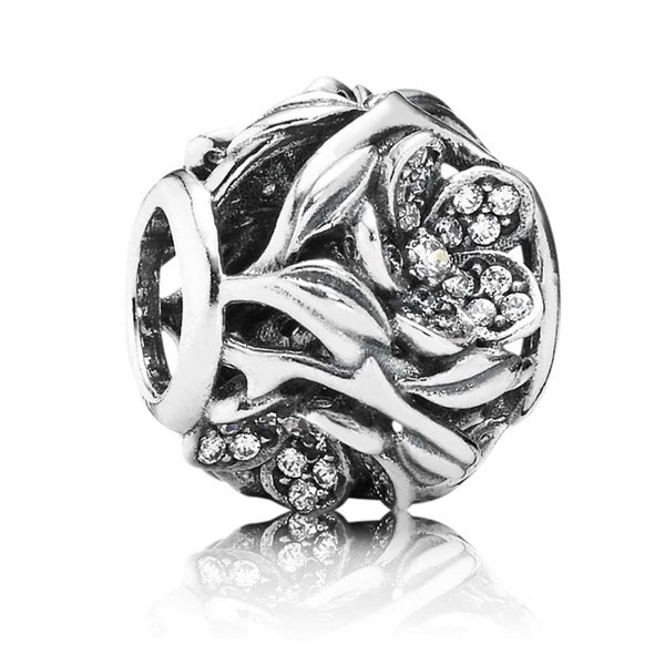 Pandora Element aus Silber - Pavé Mystische Blumen  Charm 791419CZ