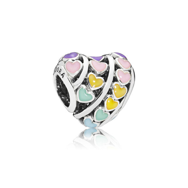 Pandora Charm "Multi-colour Hearts"  797019ENMX