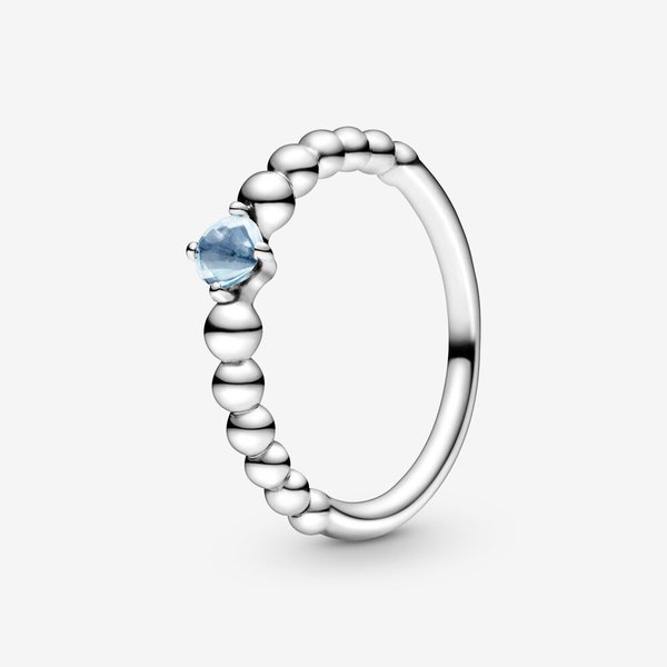 PANDORA - "Aquablauer Metallperlen-Ring"