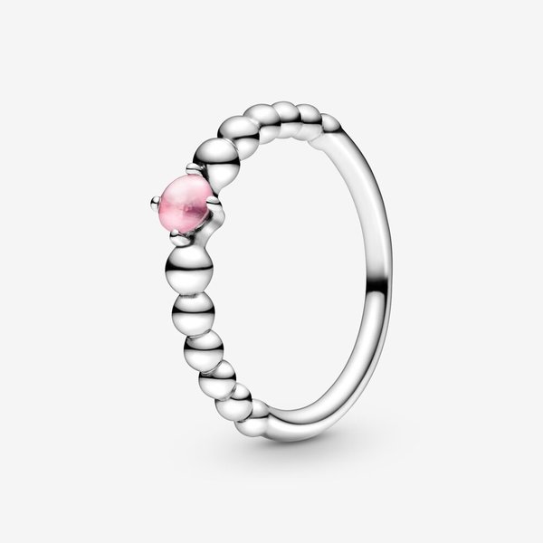 PANDORA - "Rosafarbener Metallperlen-Ring"