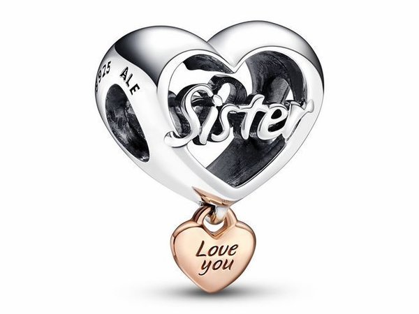 „Love You Sister“ Herz-Charm 782244C00