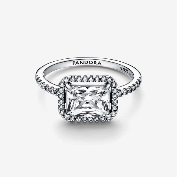 Pandora Rechteckiger Funkelnder Strahlenkranz Ring